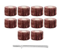 10Pcs Sanding Sandpaper Flap Wheel Disc Brush Bit Grinding Polishing Tool Sander Drill Sanding Flap Wheel Coarse for Dremel Rotary Set Grit #120 with 3mm Mandrel Shank