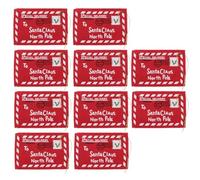 10Pcs Santa Claus Envelope Candy Storage Bags Red Felt Christmas Bags with Hanging String for Holiday Decor and Christmas Cards