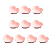 10Pcs Sauce Dish Easy to Wash Food-grade Material Love Heart Shape Seasoning Plate Dinning Table Home Kitchen Supplies Pink Love Heart
