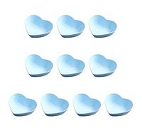 10Pcs Sauce Dish Easy to Wash Food-grade Material Love Heart Shape Seasoning Plate Dinning Table Home Kitchen Supplies Blue Love Heart