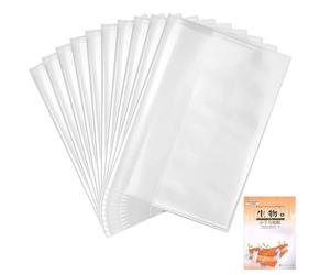 10PCS School Book Protections Covers Clear Recyclable PP Sheets Flexible Sizing Tearproof Classroom Essential Textbook Covers