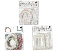 10PCS Scrapbook Frames , Vintage Hollow Paper Frames Small, Thin Decorative Paper Lace Cutouts Scrapbook Window Frames for Scrapbooking Junk Journal Crafts