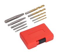10PCS Screw Extractor Set, Heavy Duty Bolt Extractor Kit, Left Hand Drill Bit for Removing Broken Bolts, Spiral Flute Screw Extractor with Storage Box, for Wood and Metal Repair