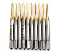 10pcs Screw Tap M1.5x0.35 Thread, HSS Drill Bits Set, Japanese Standard Metric Coarse Thread Taps with Anti - Slip Handle, for Bike Repair, Furniture Assembly, Machinery Manufactur