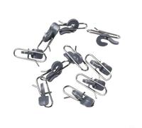 10pcs Sea Fishing Bait Clips Featuring Stainless Steel for Better Bait Holding and Release (gray)