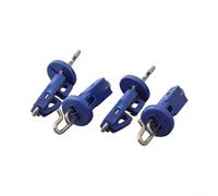 10pcs Sea Fishing Hook Bait Abs Clip Having Stainless Steel for Splash up Size for 6 down 0 Blue Release Material 40x8mm Hooks over Solo Breakaway Bait Clip