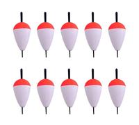 10Pcs Sea Rock Fishing Striking Float Red And White Foam Sea Fishing Bobber Hard Foam Buoys Fish Tackle Easy To Use Rock Striking Float