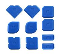10Pcs Sealant Finishing Tool, Multi-Edge Sealant Applicator Tools, Blue Portable Former Smoother Mastic Tool, Suitable for Bathrooms Kitchen Tile