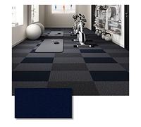 10Pcs Self Adhesive Carpet Tiles 12" X 24", Commercial Carpet Floor Tiles Non-Slip Peel And Stick Carpet Tile Home Furnishings Floor Easy Install DIY(Color:Dark Blue)
