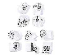 10Pcs Self-Adhesive Diaries Page Notepadsfor School Use Musical Note Stick Notes Stick Memo Note Writing Pad Adhesive Memo Pad