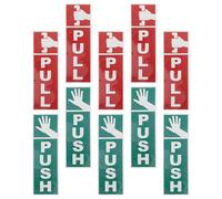 10pcs Self Adhesive Glass Door Push Pull Sign Stickers Pvc