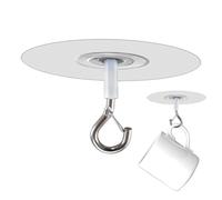 10PCS Self Adhesive Hooks 6.5 * 6.5 * 4.5cm Metal SelfsStick Heavy Duty Hook, Heavy Duty Self Adhesive Hook Sticky Wall Hooks for Keys, Bathroom, Shower, Outdoor, Kitchen, Door, Home Improvement