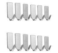 10Pcs Self-Adhesive Hooks, Hanger 3M Wall Hooks Stainless Steel Stick On Hooks Strong, Sticky Hooks for Hanging, Hooks for Back of Door, Wall Hook, Kitchen Hooks, Door Hooks Party Balloons