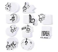 10Pcs Self-Adhesive Stick Notes Pad Musical Note Removable Notepads Note Set Adhesive Memo