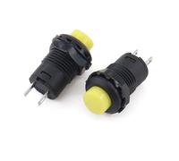 10pcs Self-Lock/Momentary Pushbutton Switches DS228 DS428 12mm OFF- ON Push Button Switch 3A /125VAC 1.5A/250VAC DS-228 DS-428 IDGTTLDF(Yellow,Since the lock)