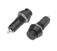 10PCS Self locking black PBS-11A 12mm Push Button Switch Latching Switchs 1A 250V AC 2PIN PBS-11B Controls Switches