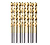 10PCS/Set 3.2mm Twist Spiral Drill Bits HSS Fully Ground DIN338 Titaniums Coated Woodworking Wood Metric Drilling Tool for Metal