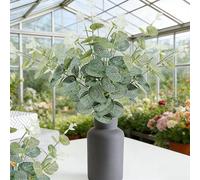 10Pcs/Set 30cm Fake Plants Silk Eucalyptus Leaf DIY Decorations for Home Garden Wedding Scrapbooking Home Decor Wedding Fake Plants Bridal Artificial Flower