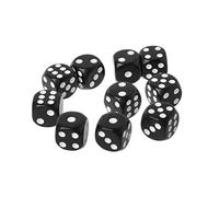 10pcs/set 6 Double Sided 0.63in Number Acrylic Round Corner Dice Party Family Game Sculpture Educational Toy Accessory Dice Beads
