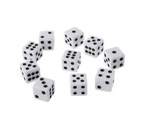 10Pcs / Set 6 Sided 0.63In Number Acrylic Round Corner Dice Party Family Games Engraving Educational Toys Accessaries Dice Bead