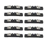 10Pcs/Set 75mV DC Current Meter Shunt Resistor, DC Ammeter Shunt for Test Equipment, Precision Manganese Copper Alloy Resistor with High Strength Screws, for Digital Analog (15A)