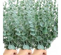 10Pcs/Set Artificial Fake Plants Silk Eucalyptus Leaf DIY Simulation Green Branch Home Garden Wedding Party Decoration,30cm