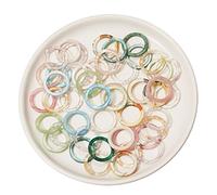 10pcs/set Colorful Transparent Acrylic Geometric Round Marble Pattern Ring Resin Acetate Board Rings for Women s Jewelry Fashion design
