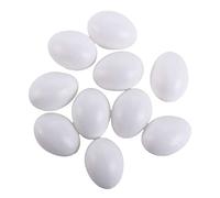 10pcs/set Fake Eggs, Artificial Plastic Eggs Duck Geese DIY Educational Toy Poultry Simulation Hen Breeding Party Supplies Easter Egg(white)