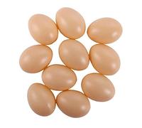 10pcs/set Fake Eggs, Artificial Plastic Eggs Duck Geese DIY Educational Toy Poultry Simulation Hen Breeding Party Supplies Easter Egg(yellow)
