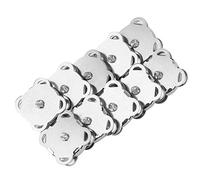 10pcs/Set Metal Magnet Buckle Magnet Bag Buckle Snap Fasteners Buttons DIY Clothing Bag Accessories Scrapbooking Closure Sewing Craft (Silver) Clothing Accessories