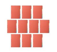 10pcs/set Multi Hole Binder Index Dividers B 5A 5A 6 Insertable Binder Dividers Notebook Journal Planner