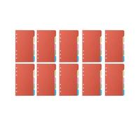 10pcs/set Multi Hole Binder Index Dividers B 5A 5A 6 Insertable Binder Dividers Notebook Journal Planner