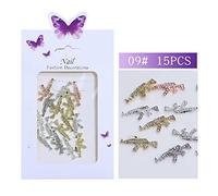 10Pcs/Set Nail Jewelry Luxury Alloy Art Rhinestones Crystal for Decor Rings Earrings