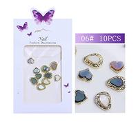 10Pcs/Set Nail Jewelry Luxury Alloy Art Rhinestones Crystal for Decor Rings Earrings