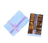 10Pcs /Set Natural Tumbled Stone 15-20mm Mix Rock and Quartz Rose Bead Chakra Healing Crystal Irregular Polishing Amethyst Home for DIY, Decor, Reiki, Collection, Crafts(Tiger Eye)