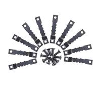 10pcs/Set Sawtooth Invisible Photo Frame Hook w/Screw Metal Picture Wall Hanger Saw-Teeth 52*8mm/2inch Bronze/Gold/Black/Silver for Home Decoration(Black)
