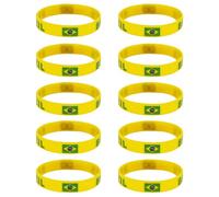 10Pcs / set Soft Elastic 2026 Sports Event Fan Bracelets Showcasing International Team Color Great for Collector Collaboration Silicone Wristbands