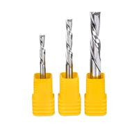 10pcs/Set Spiral Router Bits 3.175/4/5/6mm Shank Up Down Cut Compression Bit 2 Flutes Carbide Milling Cutter End Mill CNC(4x17mm)