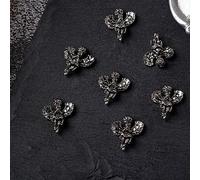10Pcs/set Vintage Skull 3D Art Heart Tips Decorations 3D Manicure Art Decoration for Women