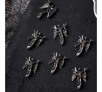10Pcs/Set Vintage Skull Nail Art Heart Nail Tips Decorations Charms Manicure Art Decoration for Women Adornment Punk Accessory