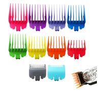 10Pcs Set Wahl Clipper Guards, Professional Hair Clipper Guards for Wahl Hair Clippers, Includes 10 Guard Clipper Sizes, Durable Barber Accessories for Salon & Home Use, Perfect for Humans & Pets
