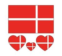 10Pcs/Set Waterproof Temporary Tattoo National Flag Regional Fake Tattoo Sticker Disposable Women Men Game Activities (Color : Denmark, Size : A)