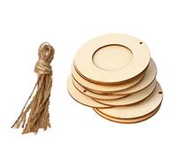 10pcs/set Wooden Round Photo Frame Hanging Handmade With Ropes H