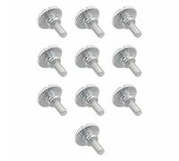 10PCS Sewing Machine Screws, Universal Presser Foot Screws, Large Head Knurled Grip, Replacement Spares for Domestic and Industrial Machines, Metal Silver Finish