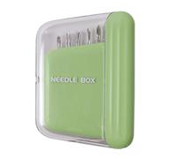 10Pcs Sewing Needle with Case and Threader for Hand Quilting Stainless Steel Large Eye Sewing Embroidery Needle Box