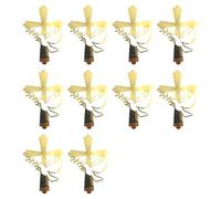 10pcs Shatterproof Gold Crossed Insert Doves Cake Toppers Decoration For Spiritual Occasion And Gatherings