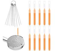 10pcs Shower Head Cleaning Brush, with 10pcs Cleaning Picks Small Hole Cleaner Tool Anti-Clogging Mini Crevice Shower Head Bristle for Nozzle Gap Household Bathroom