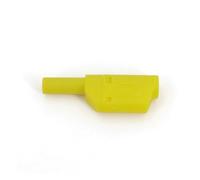 10Pcs Shrouded Fully Insulated 4mm Male Stackable Plug Connector MQXFCZUX(Yellow)