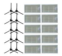 10Pcs Side Brush + 10Pcs Hepa Filter For Lidl SilverCrest SSR 3000 A1 Robotic Vacuum Cleaner Accessories