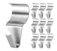 10pcs Siding Hooks for Hanging Outdoor, Stainless Steel No Hole Needed Siding Clips to Hang Things, Vinyl Heavy Duty Command Hooks, Siding Hanger for Lights Garlands Signs